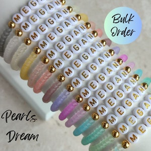 Personalized Sand Bead Bracelet: Custom Name Friendship Jewelry