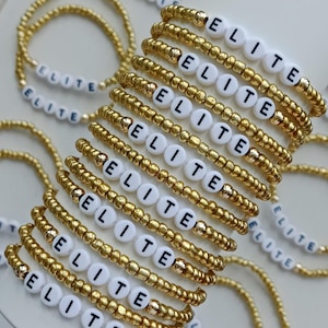 1-10-100-500-1000-2000 Pcs Custom Friendship Bracelet, Bulk Friendship Bracelets, Personalize Name Bead Bracelet, Cheer Gifts  Team in Bulk