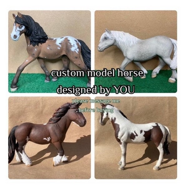 Custom model horse repaint designed by YOU!! - Please read desc before buying.