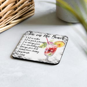 Sex on the beach | Cork-back coaster