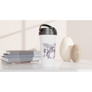 Drummer | Travel Mug | 15oz Stainless Steel | Dishwasher Safe