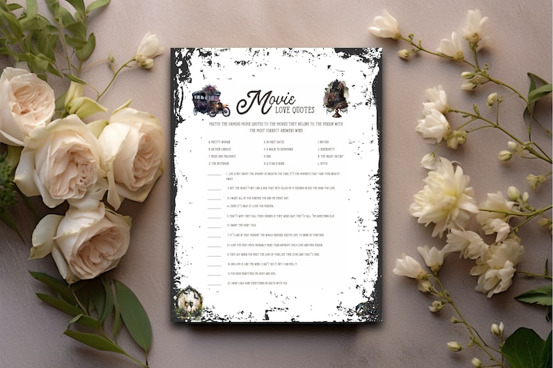 Guess The Movie Quote Game Printable