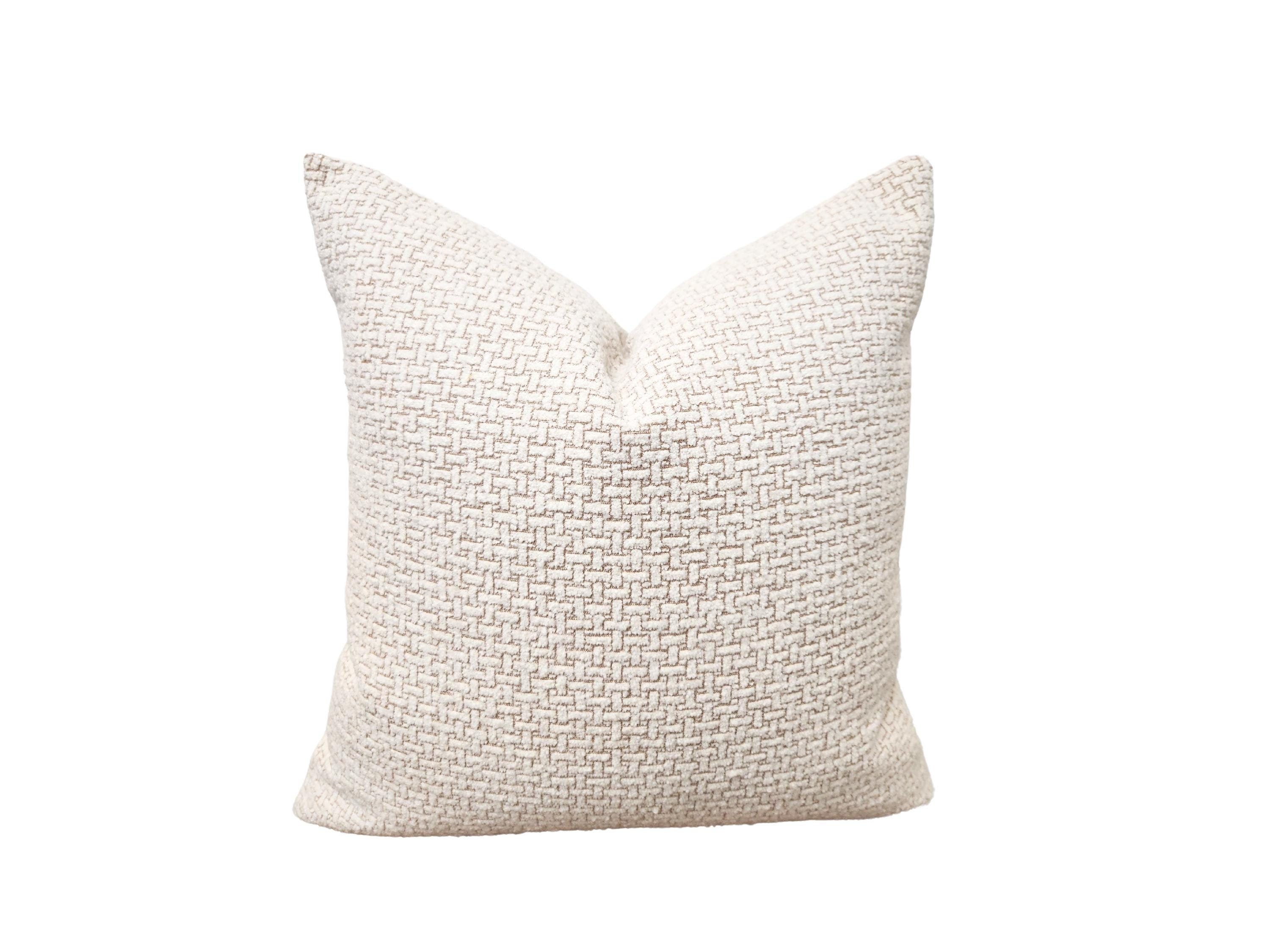 Harlequin / Sanderson Design Group - Arran Ivory / Linen Woven Boucle - Indoor Outdoor -Pillow Cover