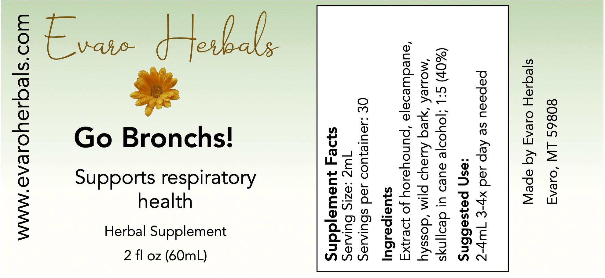 Go Bronchs! - Herbal Tincture for Respiratory Support - Etsy