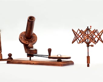 Wooden Yarn Winder And Swift - Large Wooden Yarn Winder for Knitting Crocheting Handcrafted - Heavy Duty Natural Ball Winder