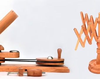 Wooden Yarn Winder And Swift - Large Wooden Yarn Winder for Knitting Crocheting Handcrafted -Heavy Duty Natural Ball Winder