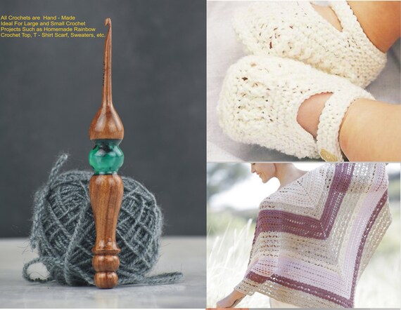 Alpha Series Rosewood Handmade Wood Crochet Hook