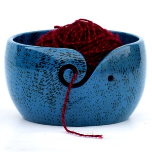 Handmade Rosewood Yarn Bowl for Knitting & Crochet: 7" x 4" Organizer