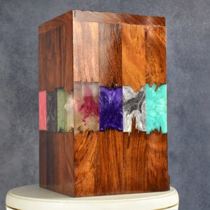 Urn for human ashes male female Cremation Rosewood box Decorative And Luxury multishaded resin