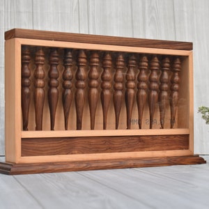 Handmade Rosewood Crochet Hook Set with Wooden Display Case: Ergonomic Gift
