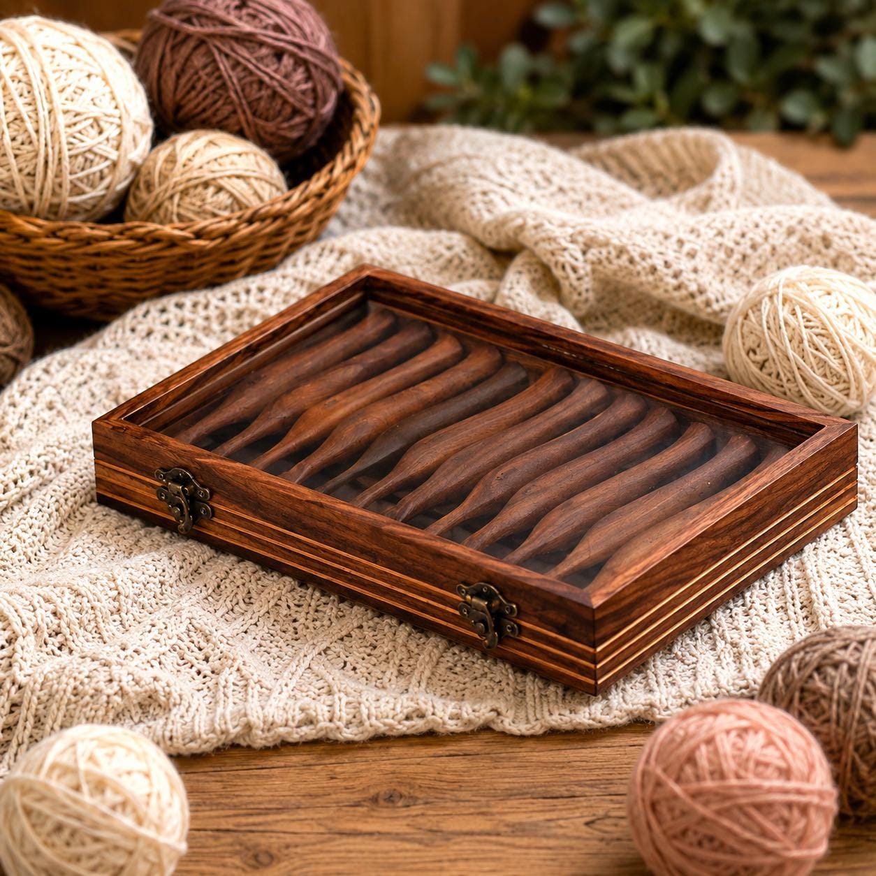 小物入れ hooked vintage accessory case Antique Crochet Hook Case - Etsy