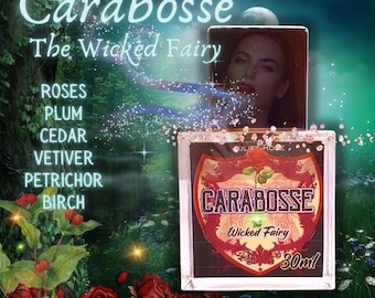 Carabosse The Wicked Fairy - A strong dark spooky rose perfume with Cedar, Sandalwood and Roses. Available in 50ml, 30ml and 3ml samples