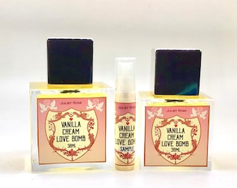 Love Bomb-parfum vanillecrème: Gourmand-honing-karamelgeur