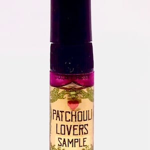Patchouli Lovers 3ml Sample - A vibrant and rich, dark sensual patchouli EDP, with tuberose, cypress, white Oud,leather, musk + cedar-wood.