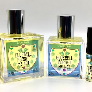 Bluebell & Forget-me-not EDP - Strong sparkling and magical ‘blue’ floral fragrance with notes of violets, bluebells, light woods and cedar.