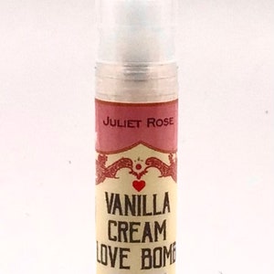 Vanilla Cream Love Bomb - 3ml Sample. Creamy Vanilla Gourmand with Notes of Whipped Cream, Honey, Marshmallow, Caramel, Lily, Vanilla