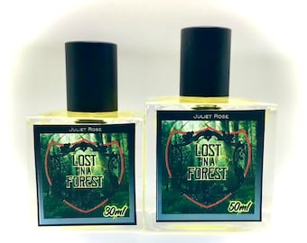 Lost in a Forest - Vibrant Resinous and Earthy Woodland Aromatic EDP. Deep, sensual woods with Pine, Vetiver, Rosewood, Oud and Amber