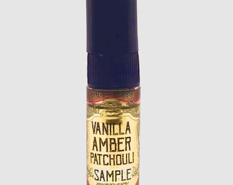 3ml Sample Vanilla Amber Patchouli with Sandalwood and Musk EDP - Sultry and Warm Patchouli Sandalwood Vanilla. Sweet yet Sophisticated.