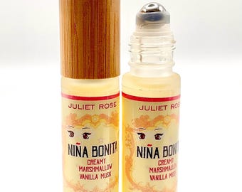 Niña Bonita Perfume Oil: Creamy Marshmallow Vanilla Musk - 10ml Rollerball