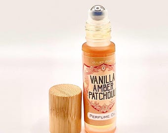 バニラ、アンバー、パチョリの香油：スイートオレンジ、カルダモン、サンダルウッド - 10ml
