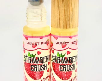 Strawberry Crush Perfume Oil: Jammy Gourmand Fragrance, Organic Jojoba (Vegan)