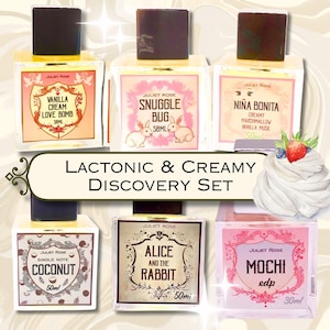Lactonic Creamy Fragrance Discovery Set - Snuggle Bug, Alice, Mochi (6x 3ml)