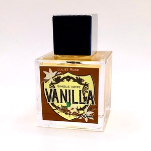 Vanille - Seule note. Idéal à superposer ou à porter seul. Chaleureux, sensuel, longue tenue et un classique gourmand intemporel.