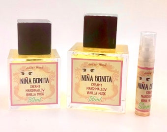 Niña Bonita  - Creamy Marshmallow Vanilla Musk - Gourmand Vanilla Sugary Sweet Perfume, Signature Scent, Youthful and Scrumptious!!