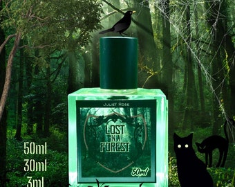 Lost in a Forest - 3ml Sample. Vibrant Resinous + Earthy Woodland Aromatic EDP. Deep, sensual woods with Pine, Vetiver, Rosewood, Oud, Amber