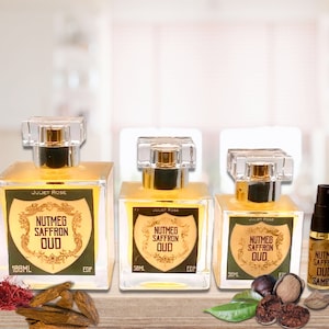 Nutmeg Saffron Oud Eau de Parfum: Warm Spicy Artisan Perfume