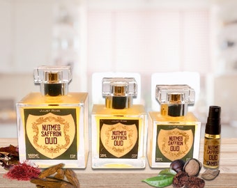 Muskat Safran Oud Eau de Parfum: Warmes würziges handwerkliches Parfüm