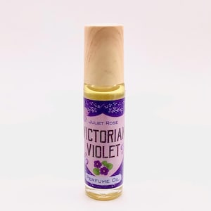 Victorian Violet Perfume Oil - Parma Violet Sweet Perfume in Organic Golden Jojoba Oil and Coconut Oil. Roll-On Perfume