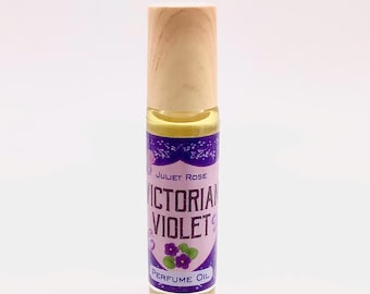Victorian Violet Perfume Oil: Organic Jojoba & Coconut Oil Roll-On