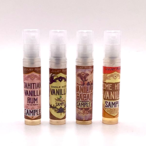 4x Vanilla Discovery Set - Vanilla Cacao, Come Hither Vanilla, Tahitian Vanilla Rum, Single Note Vanilla EDP