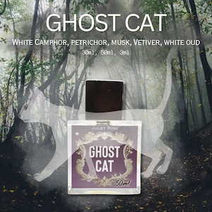 Ghost Cat EDP: Gothic Unisex Perfume - Camphor, Petrichor, Oud