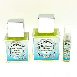 The Ocean Always Remembers You - 3ml Sample. Soft Comforting Aquatic EDP with Sea Salt, White Jasmine, Bergamot Peel, Mint Leaves, Soft Musk