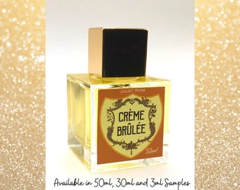 Crème Brûlée EDP - Creamy Lactonic Vanilla Custard perfume with Burnt Sugar, Toffee, Caramel, Butter and Biscuit Notes. 50ml, 30ml and 3ml.