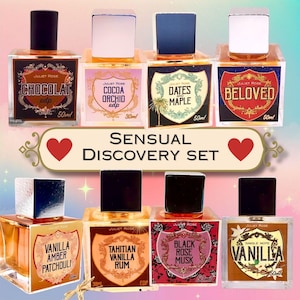 Sensual Romantic Discovery Set - Vanilla Amber Patchouli, Beloved, Come Hither Vanilla, Tahitian Vanilla Rum-  See full list in Description.