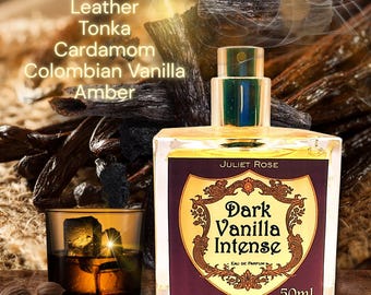 Dark Vanilla Intense EDP – Perfume unisex, ámbar, cuero e higo meloso