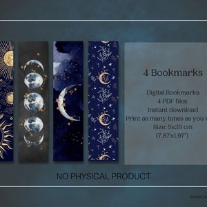 Printable Bookmarks, Download, Digital Product, PDF, Books, Digital Art, Illustration, Reading, Stationary, Bookmark set, Lesezeichen