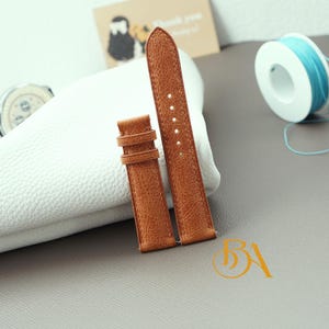Brown Vintage watch band, Full Grain Cow leather watch strap. Quick release watch band. Genuine leather replacement watch band handcrafted