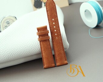Brązowy pasek do zegarka ze skóry bydlęcej Vintage Quick release