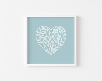 Arte costero, Día de San Valentín, Decoración costera para el hogar, Amor, Arte mural imprimible, Vacaciones náuticas, Descarga digital, Arte imprimible de vacaciones