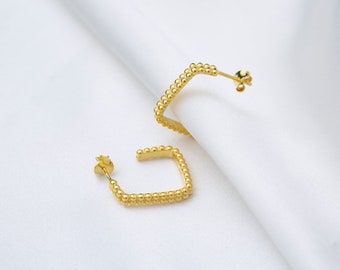 Handmade elegant luxury silver 18k gold-plated earrings "Dainty" quality guaranteed