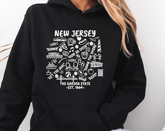 Sudadera con capucha de Nueva Jersey, jersey con encanto costero de Garden State