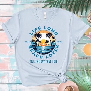 Retro Sunset Palm Graphic Tee: Coastal Beach Lover Shirt