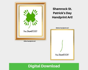 Shamrock Saint Patrick's Day Handprint Art