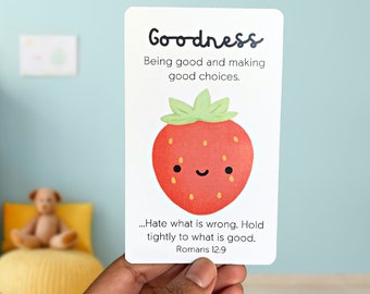 Fruit of the Spirit Scripture Cards, Bible Activities, Christian Homeschool