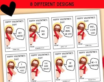 Jesus Meme Valentine Cards, Sunday School, Christian Valentines (PDF)
