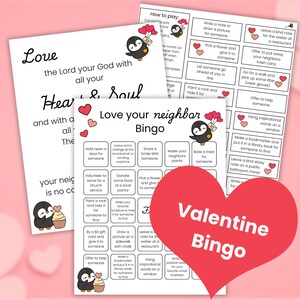 Valentine&#39;s Day Kindness Bingo Game for Kids (PDF Download)
